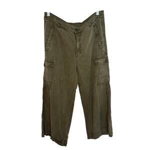 Sundance Olive Green Cargo Pants Tencel Fabric Soft Utility Style Size P8